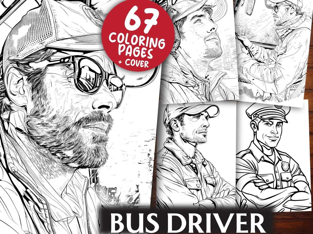 Bus Driver Coloring Books - CraftNest - Digital Crafting and Art