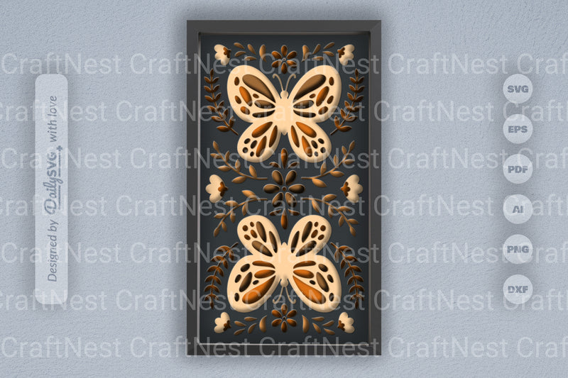 Butterflies Folk Art Papercut SVG Bundle - CraftNest - Digital Crafting and Art