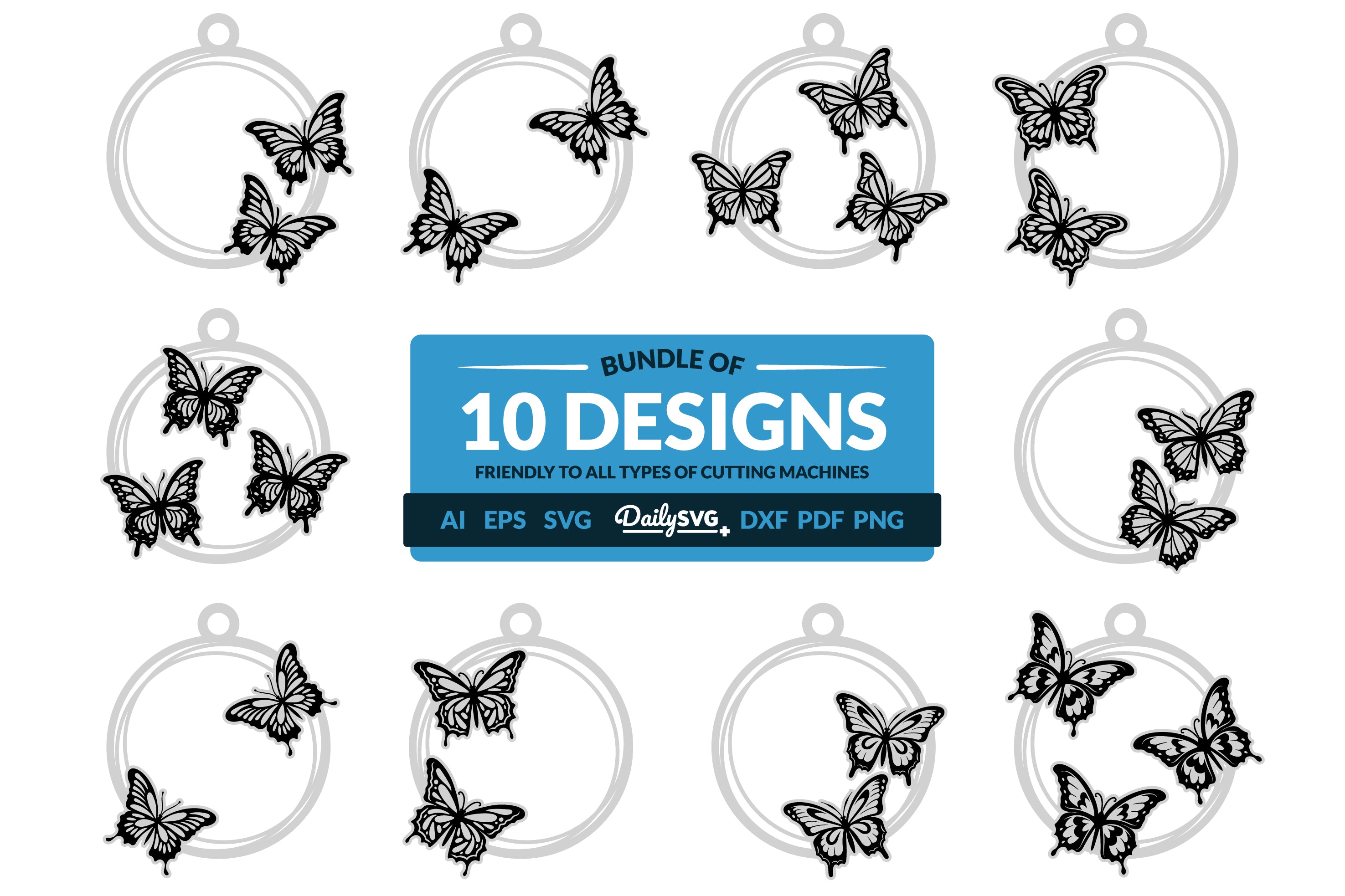 Daily Butterfly Clipart SVG Bundle