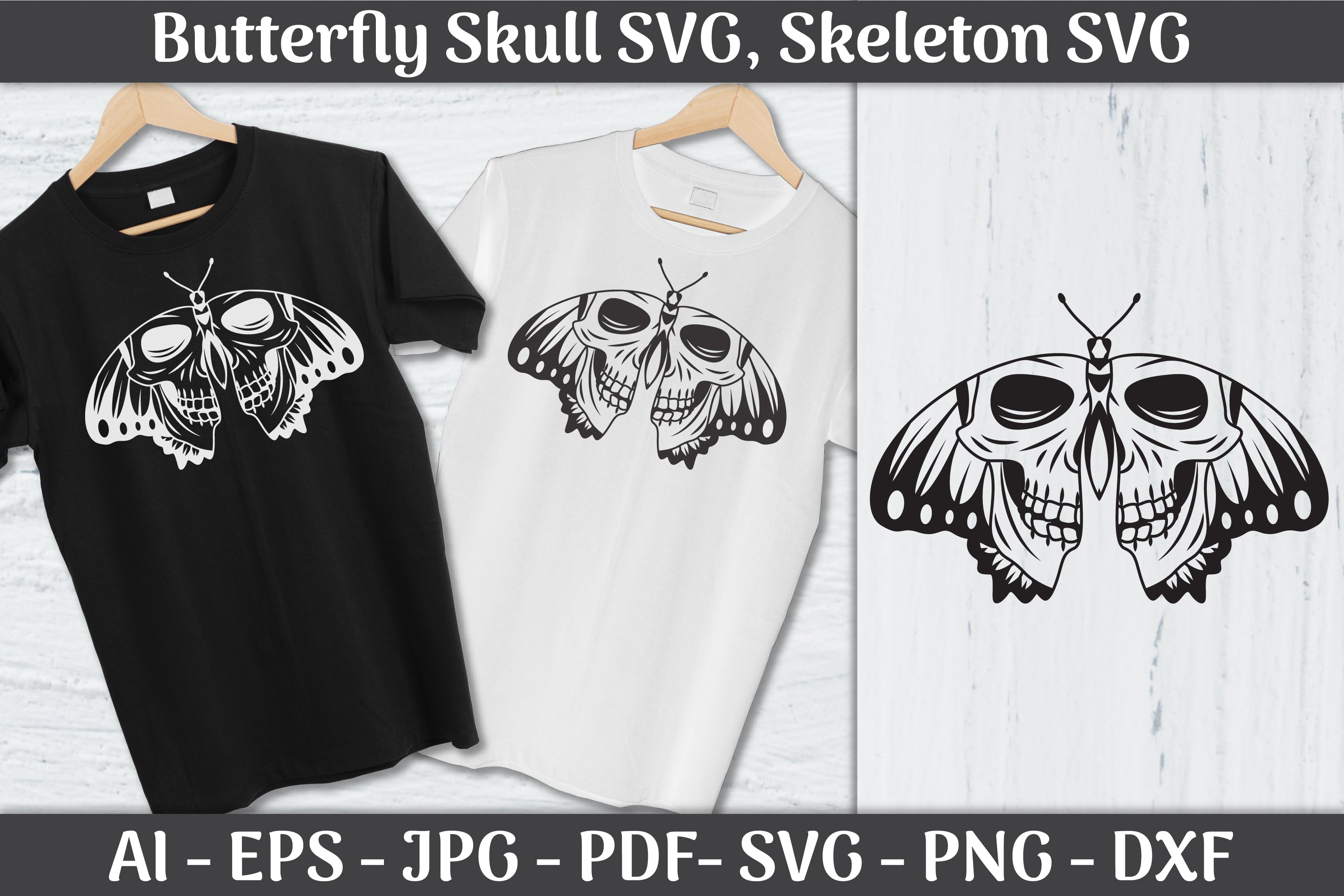 Butterfly Skull & Skeleton SVG Bundle1