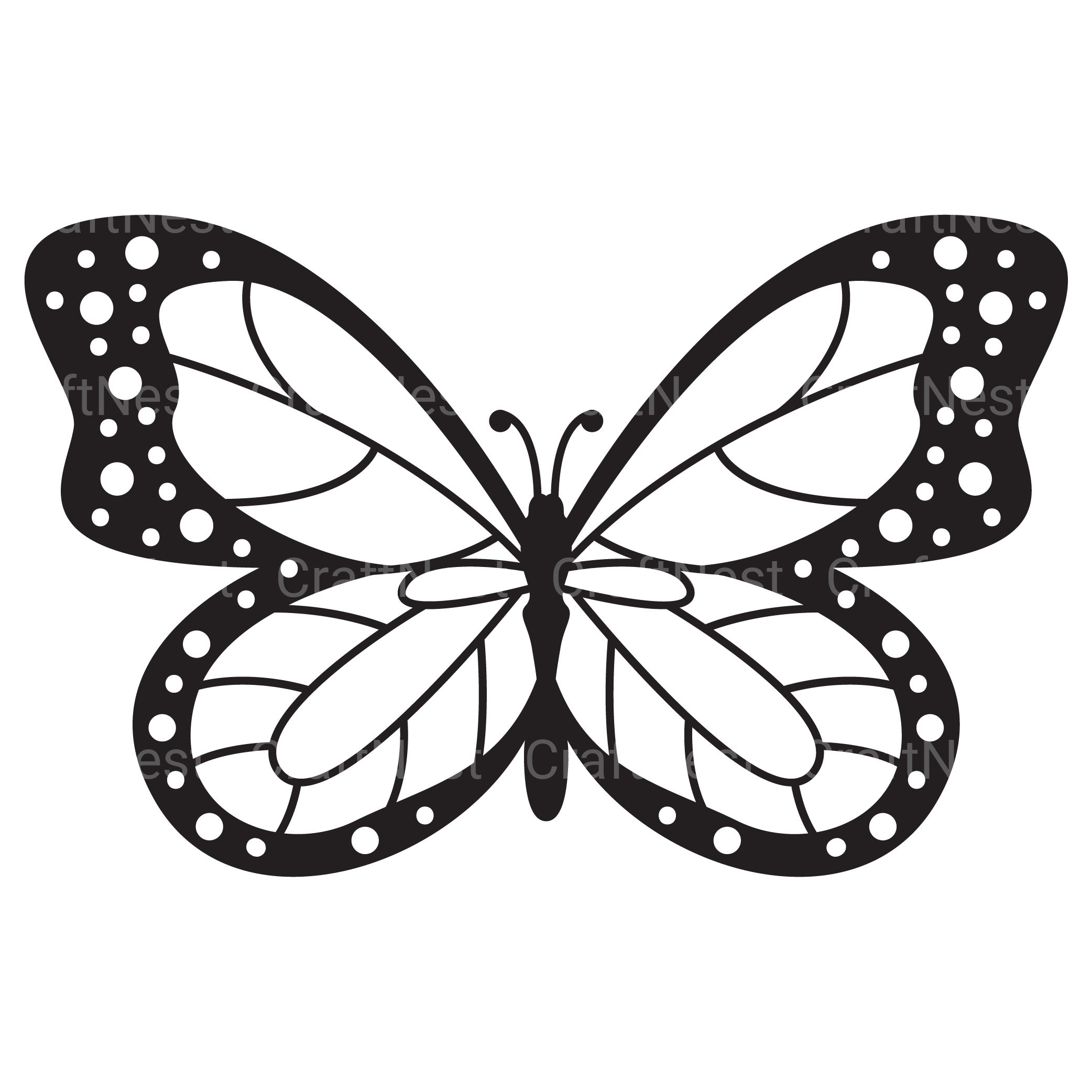 Butterfly 3D Layered Papercut Clipart Bundle
