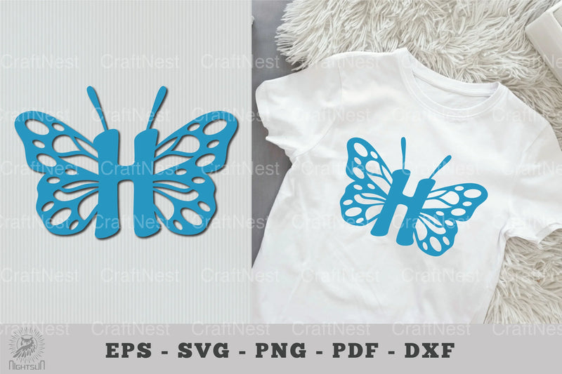 Butterfly Alphabet Letter H Clipart Bundle - CraftNest - Digital Crafting and Art
