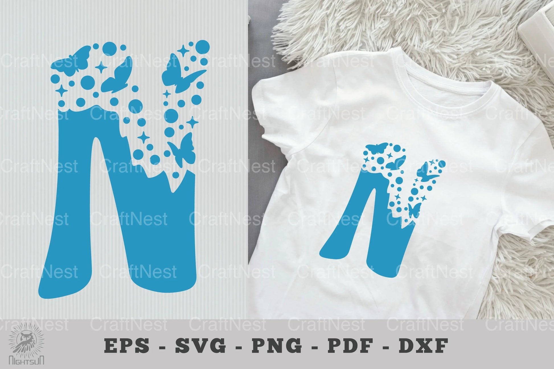 Butterfly Alphabet Letter N Clipart Bundle - CraftNest - Digital Crafting and Art