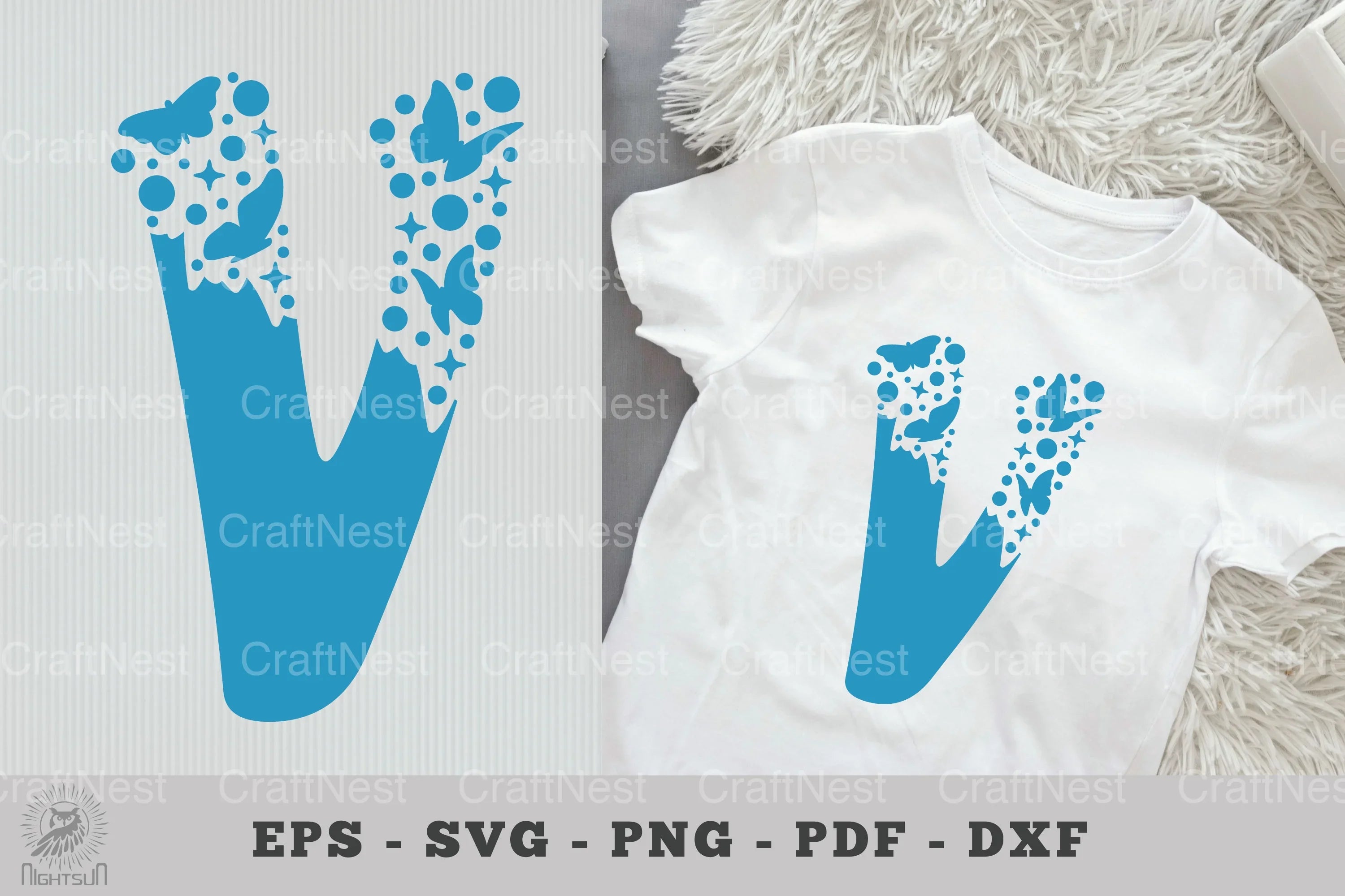 Butterfly Alphabet Letter V Clipart Bundle - CraftNest - Digital Crafting and Art