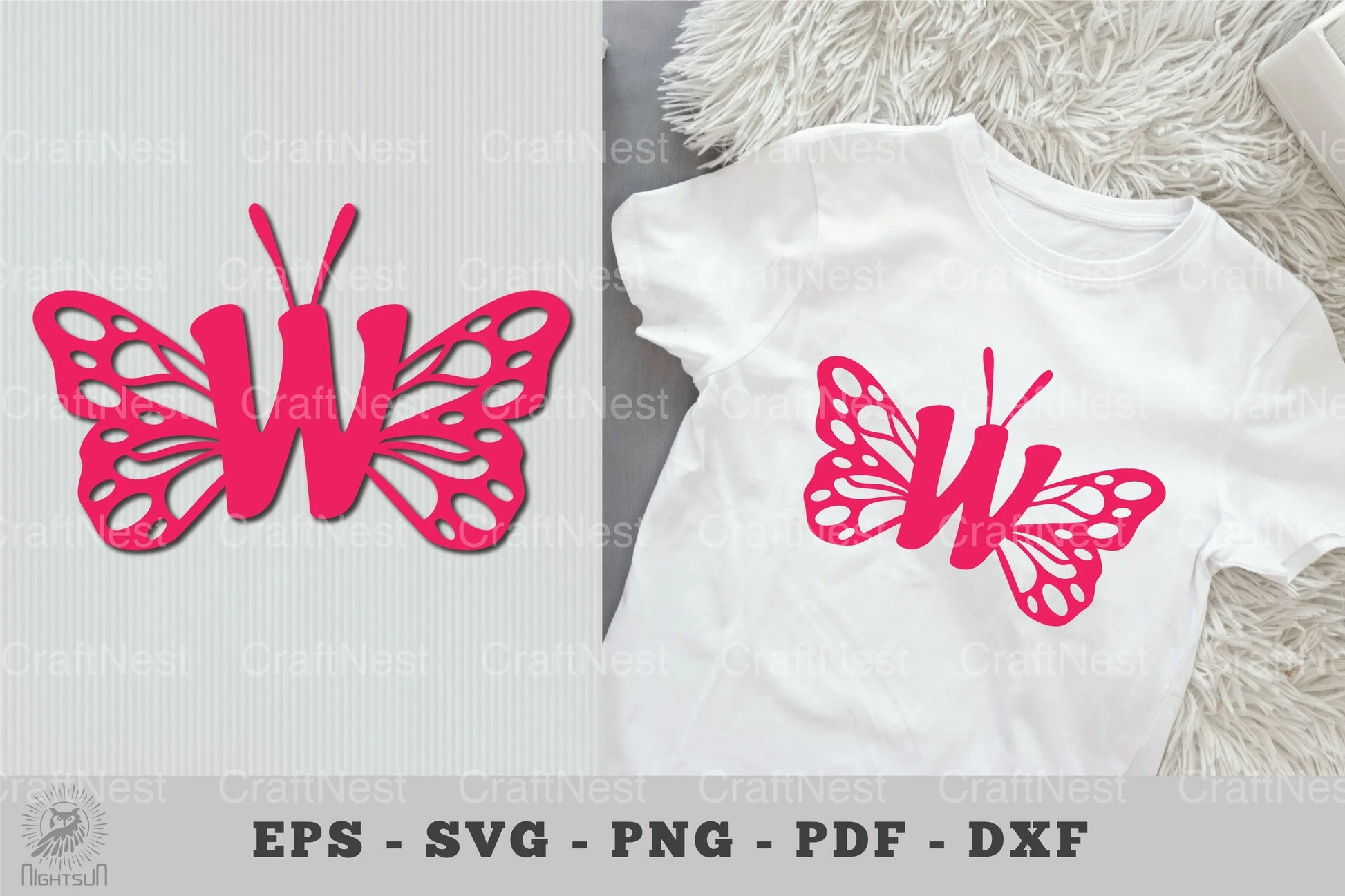 Butterfly Alphabet Letter W Clipart Bundle - CraftNest - Digital Crafting and Art