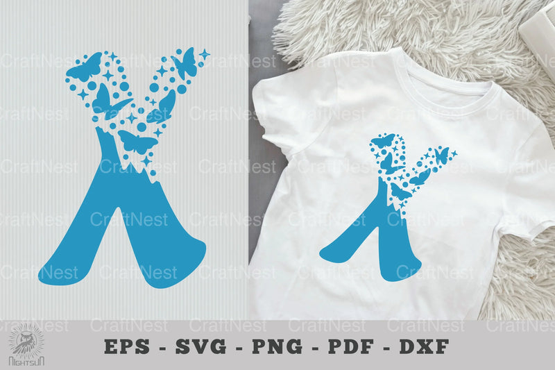 Butterfly Alphabet Letter X Clipart Bundle - CraftNest - Digital Crafting and Art