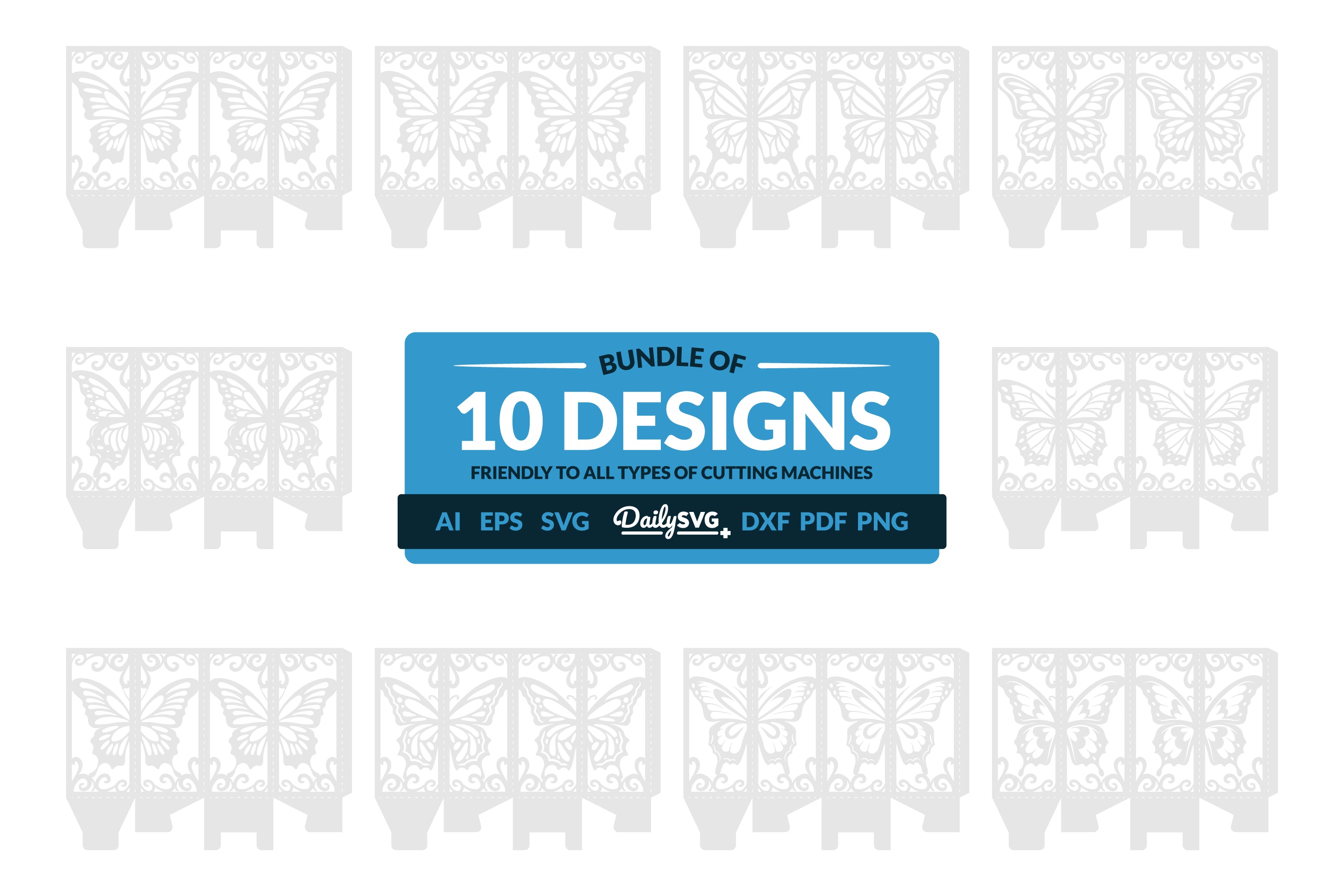 Butterfly Decorative Lantern Paper Cut Clipart