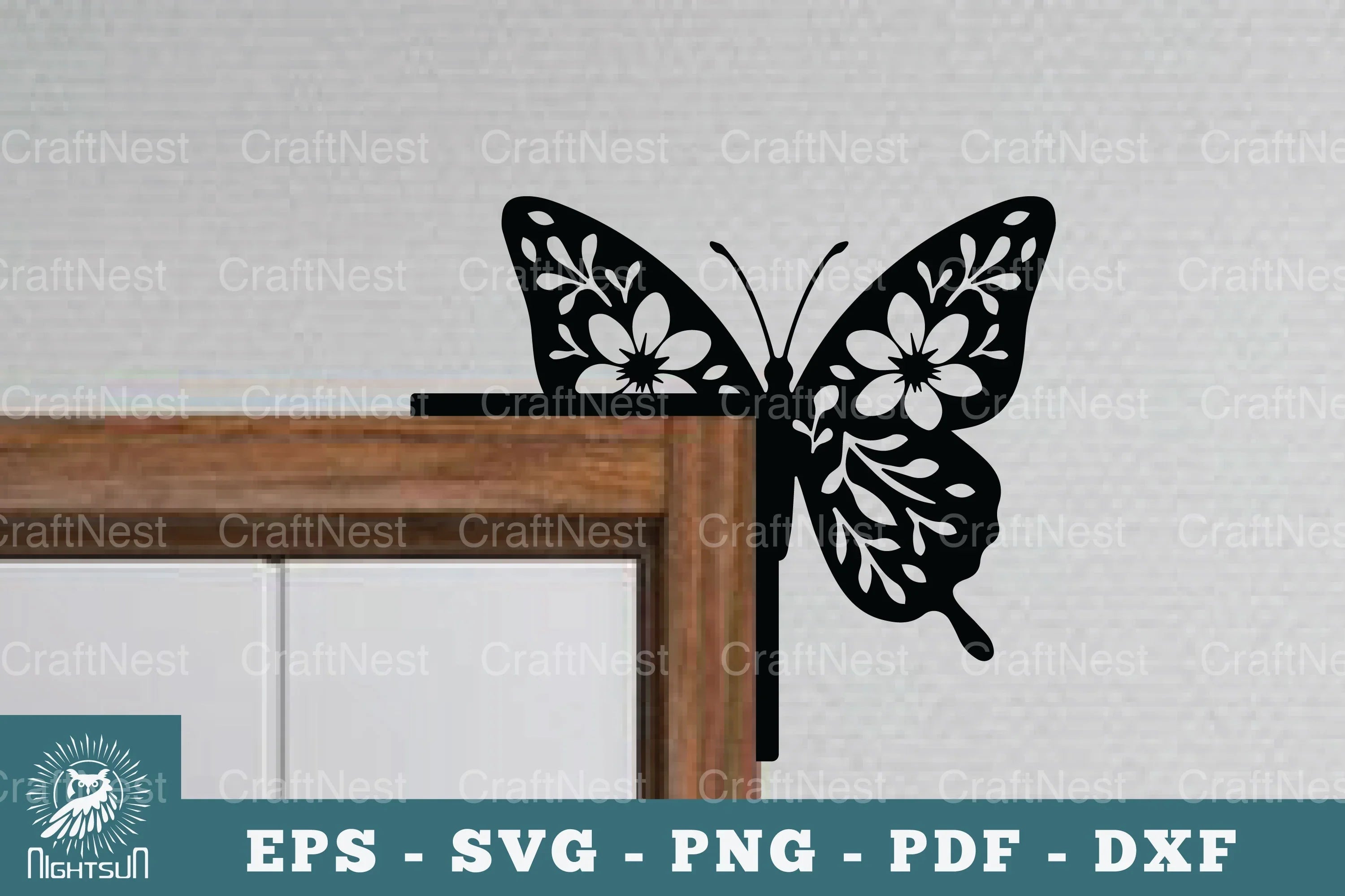 Butterfly Door Corner Lasercut Clipart Bundle - CraftNest - Digital Crafting and Art