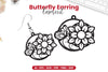 Butterfly Earring Laser Cut SVG Bundle Clipart
