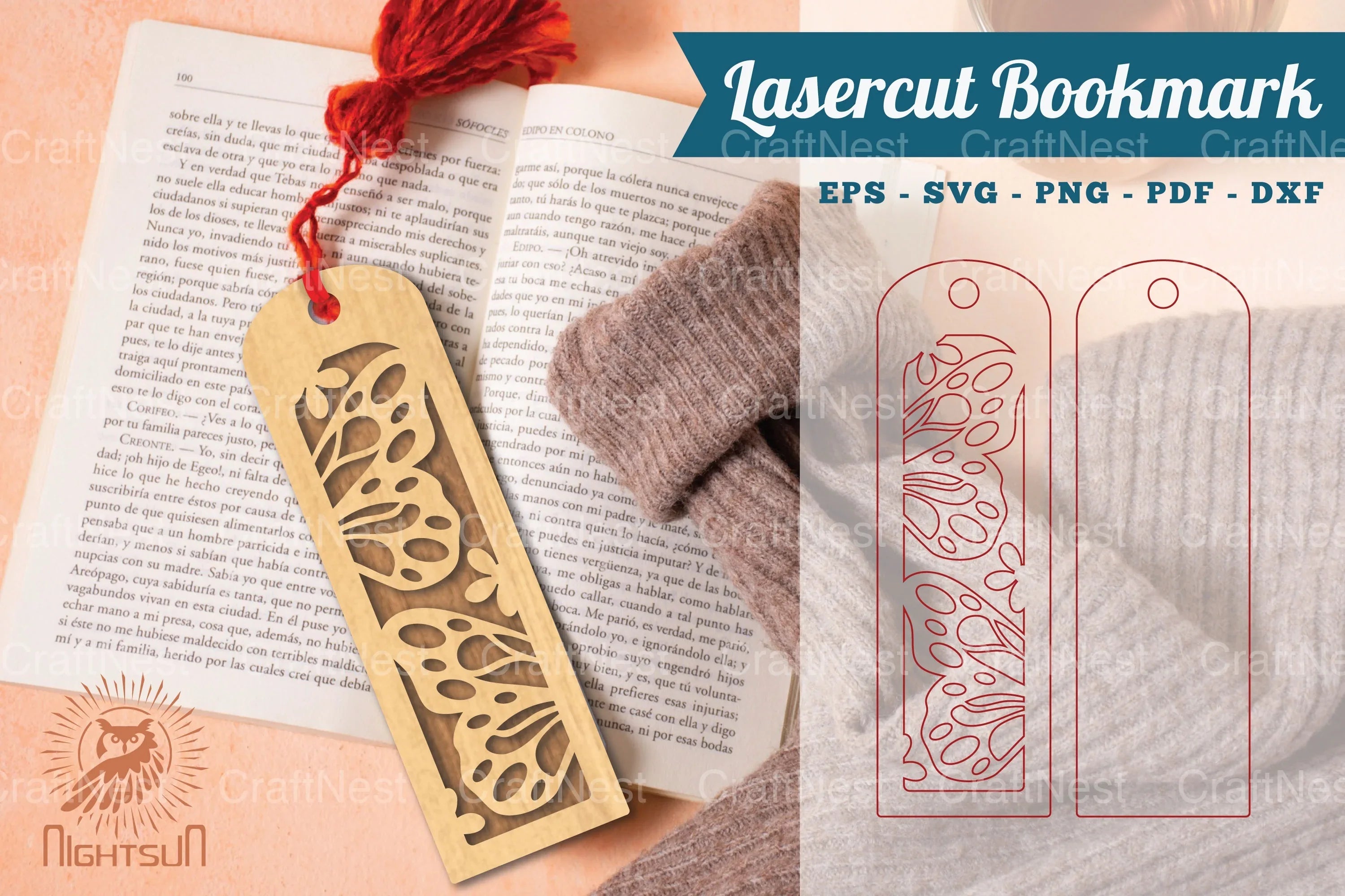 Butterfly Laser Cut Bookmarks Bundle - CraftNest - Digital Crafting and Art