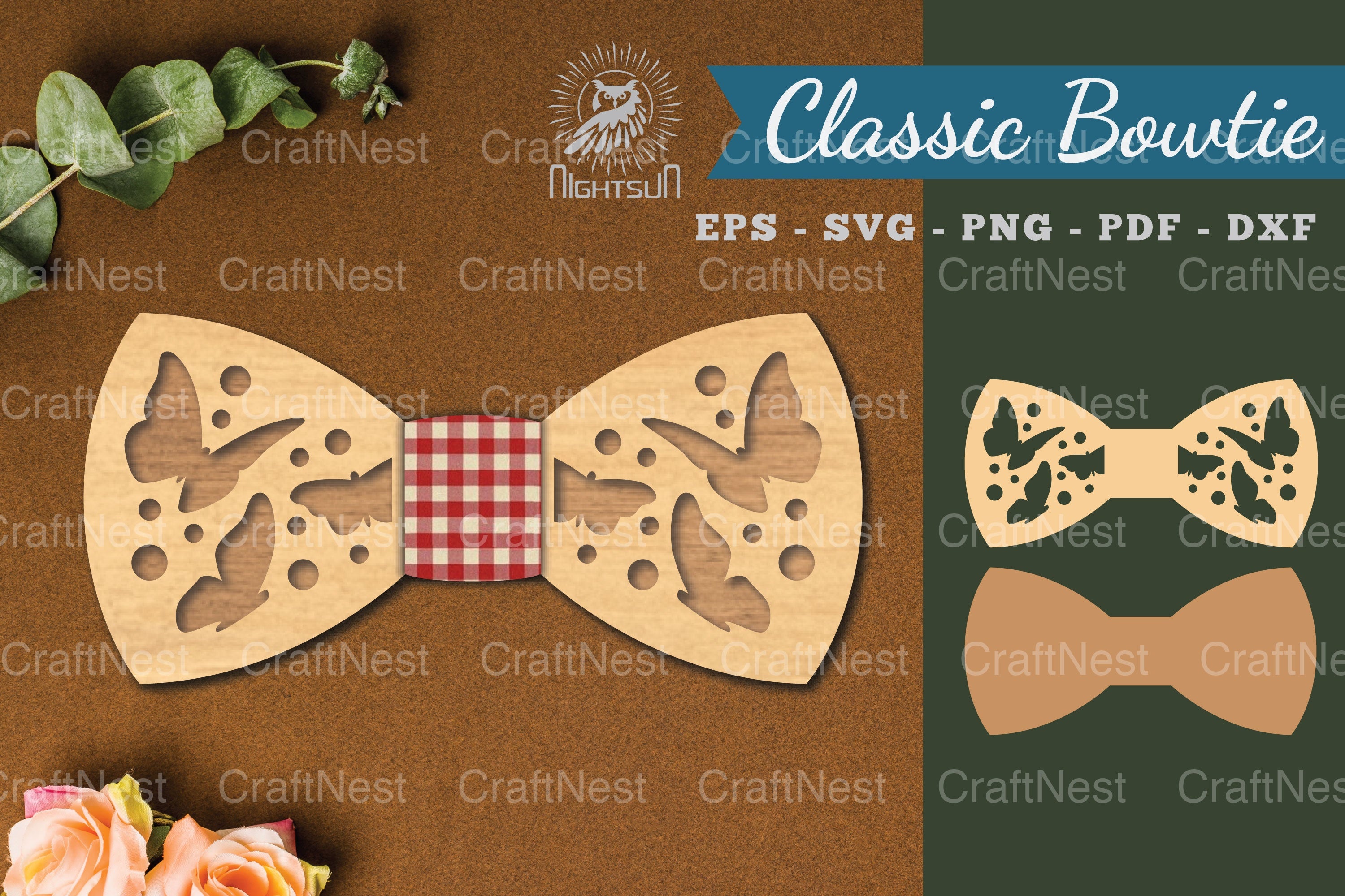 Butterfly Laser Cut Bowtie SVG Bundle - CraftNest - Digital Crafting and Art