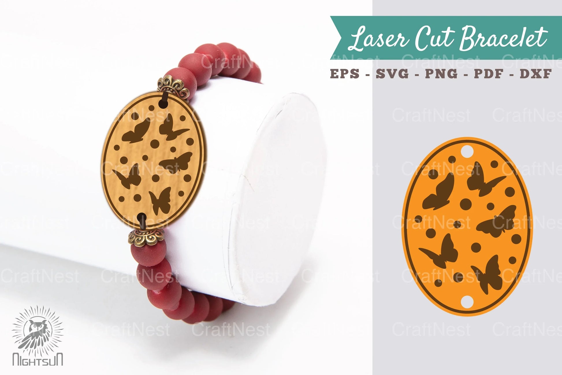 Butterfly Laser Cut Bracelet SVG Bundle - CraftNest - Digital Crafting and Art