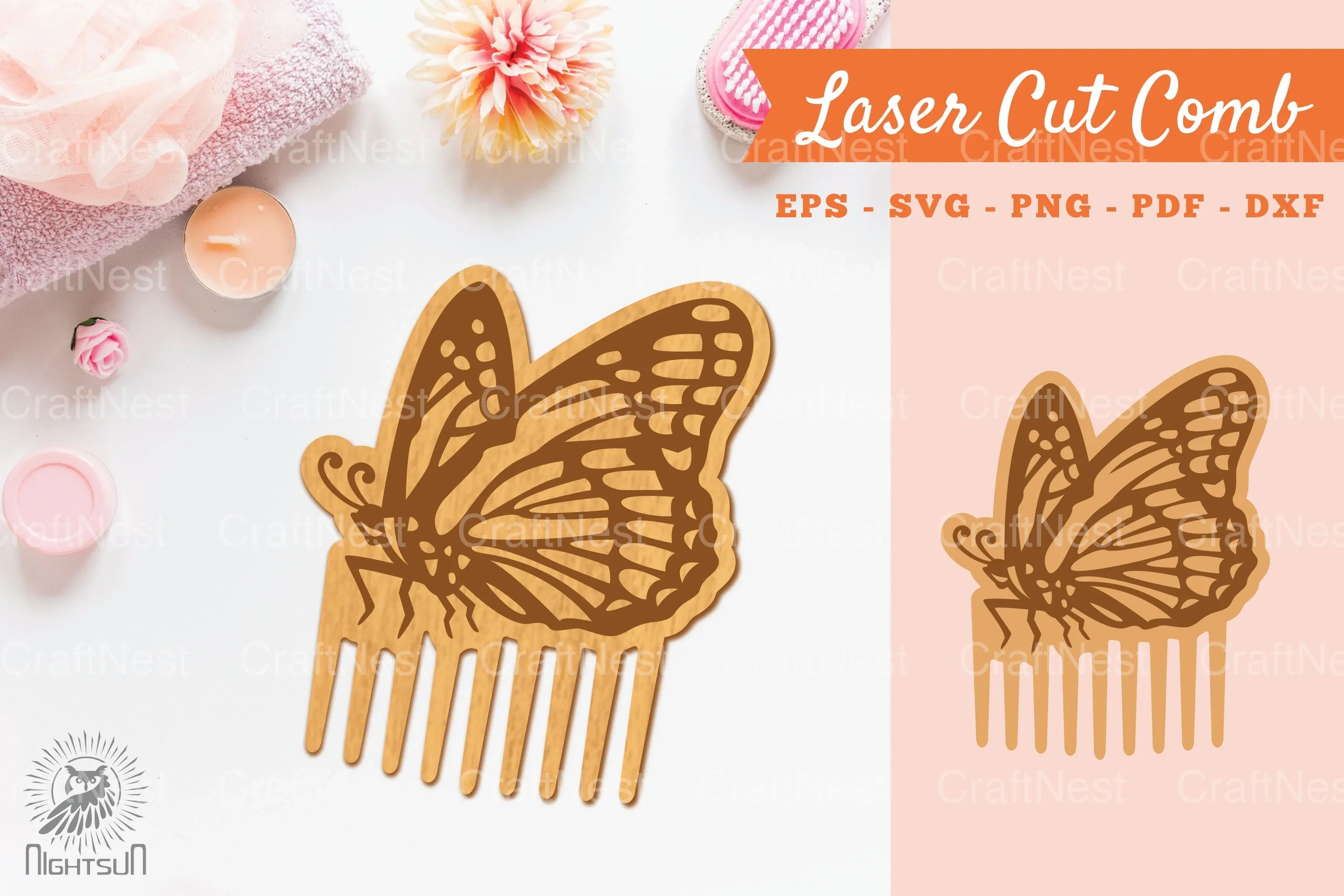 Butterfly Laser Cut Comb Clipart Bundle - CraftNest - Digital Crafting and Art