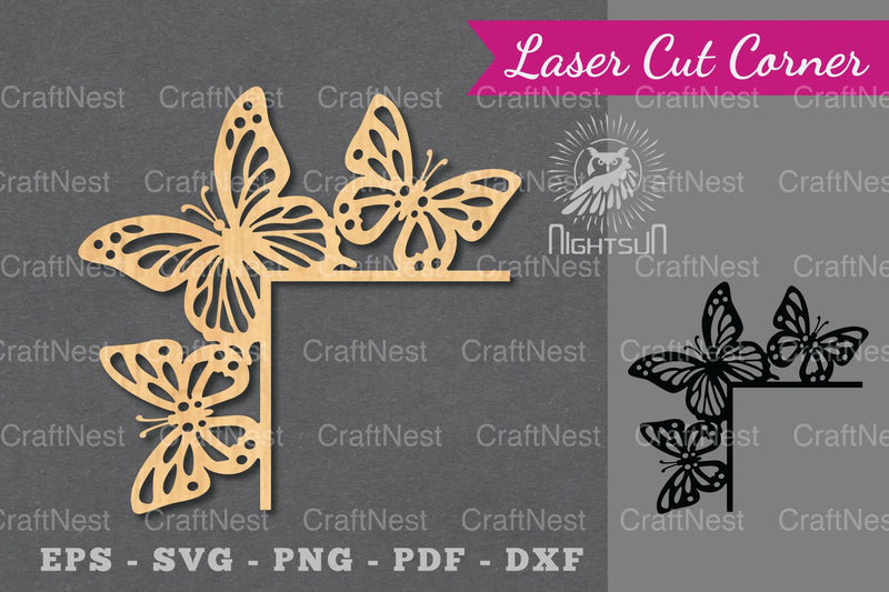 Butterfly Laser Cut Corner Clipart Bundle - CraftNest - Digital Crafting and Art
