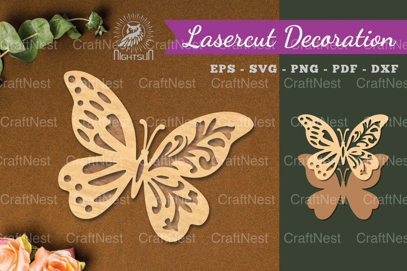 Butterfly Laser Cut Decoration SVG Bundle - CraftNest - Digital Crafting and Art