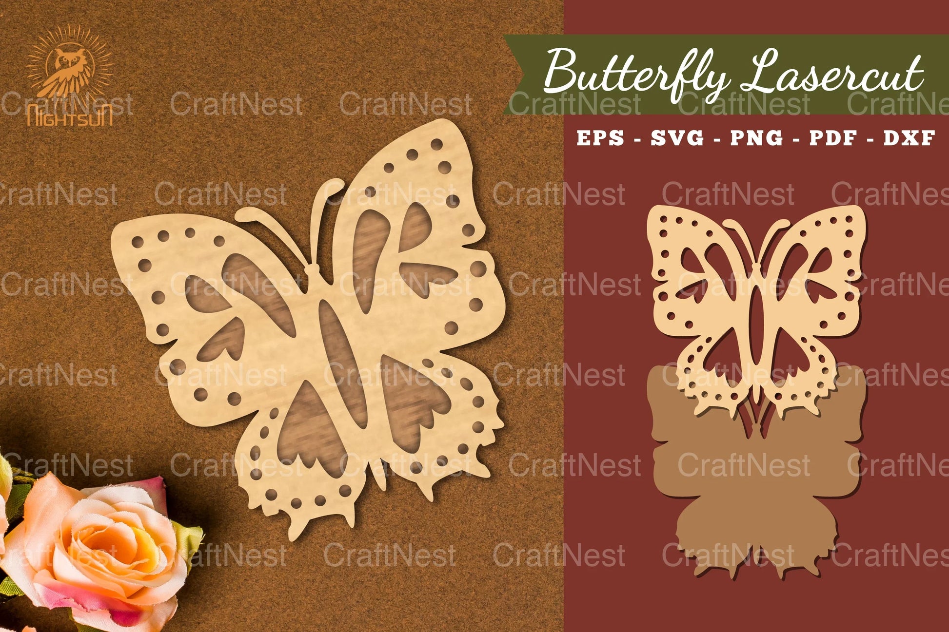 Butterfly Laser Cut Decoration SVG Bundle - CraftNest - Digital Crafting and Art