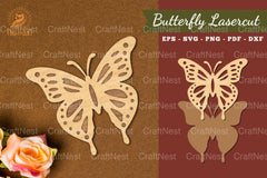 Butterfly Laser Cut Decoration Clipart Bundle - CraftNest - Digital Crafting and Art
