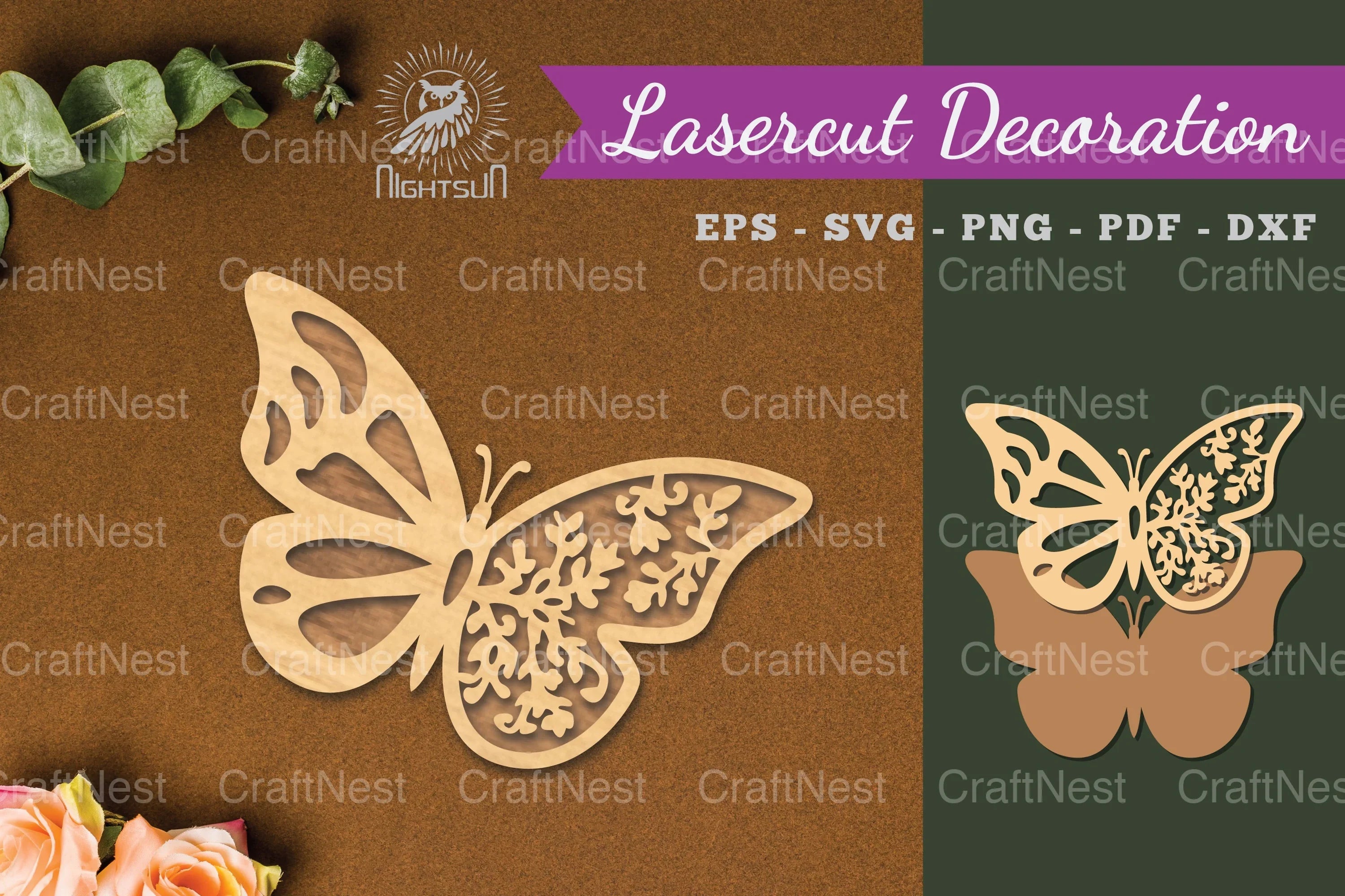 Butterfly Laser Cut Decoration Clipart Bundle - CraftNest - Digital Crafting and Art