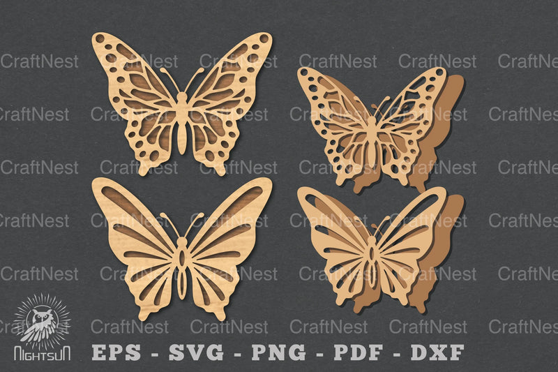 Butterfly Laser Cut Decoration Clipart Bundle - CraftNest - Digital Crafting and Art