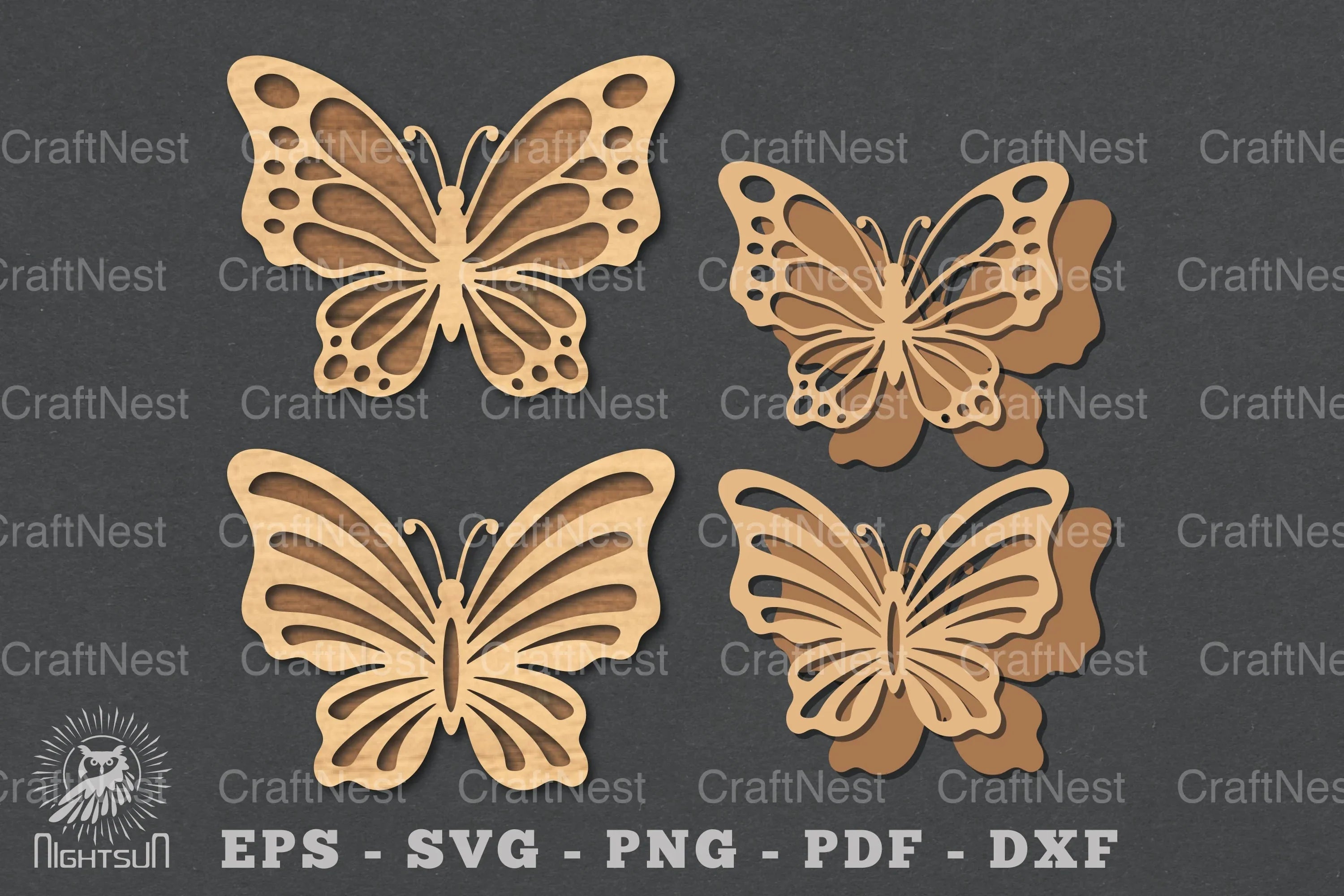 Butterfly Laser Cut Decoration Clipart Bundle - CraftNest - Digital Crafting and Art