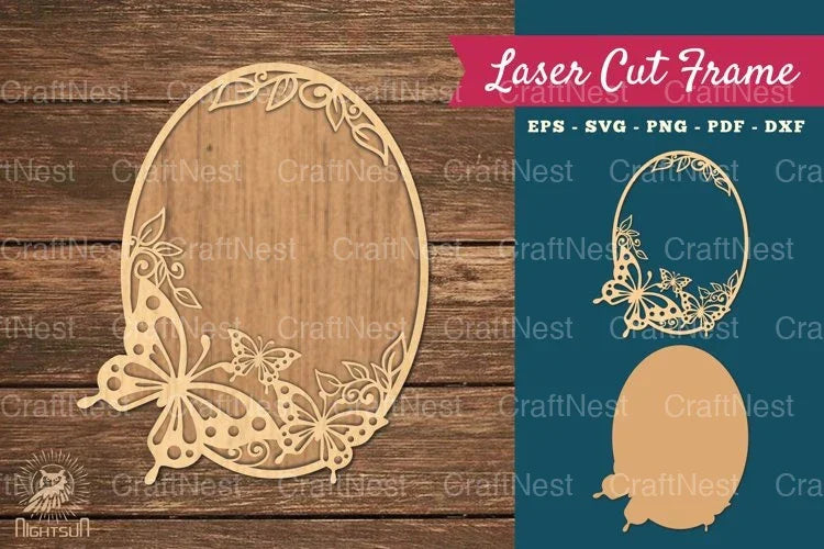 Butterfly Laser Cut Frame Clipart Bundle - CraftNest - Digital Crafting and Art