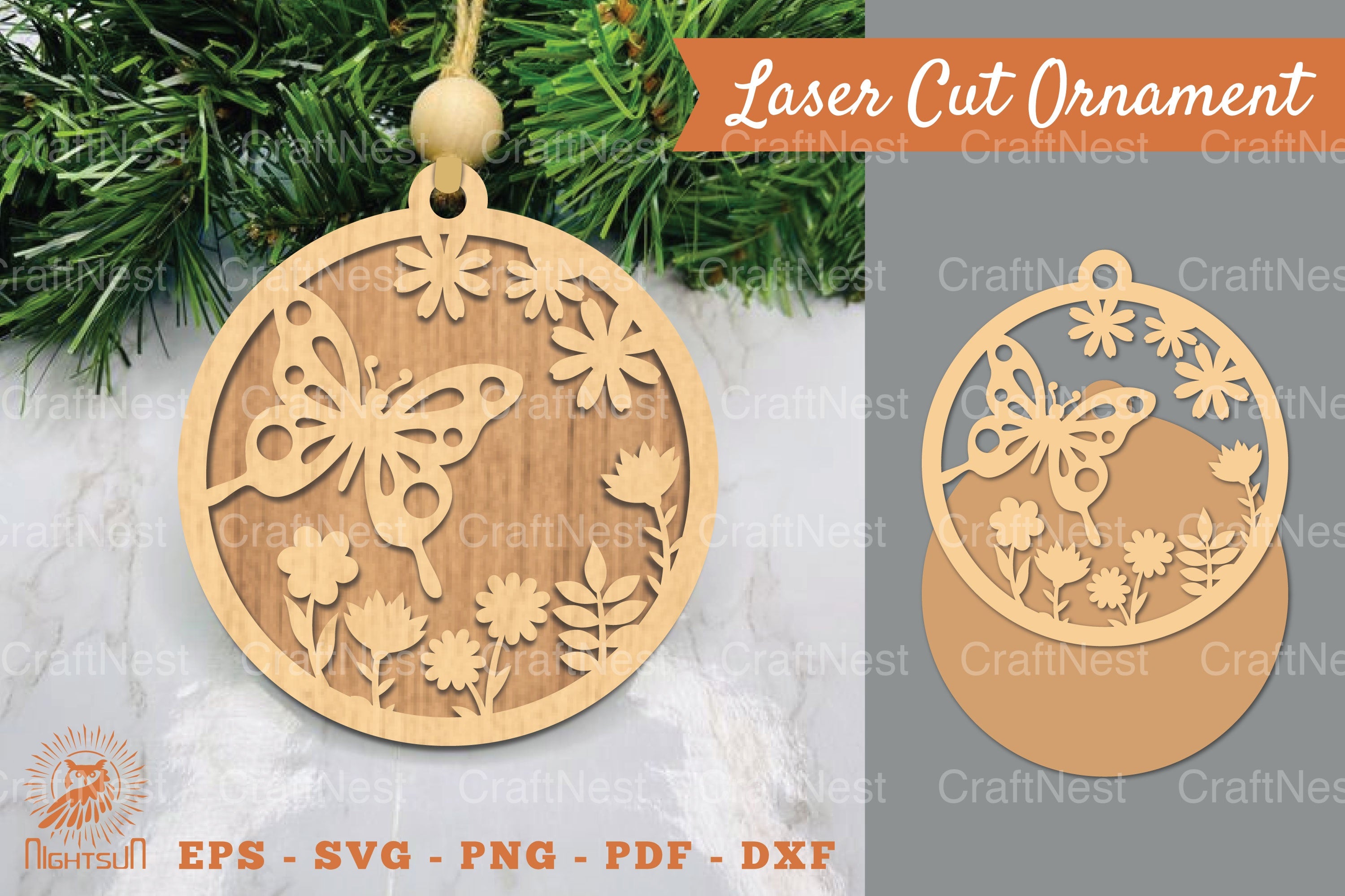 Butterfly Laser Cut Ornament Clipart Bundle - CraftNest - Digital Crafting and Art