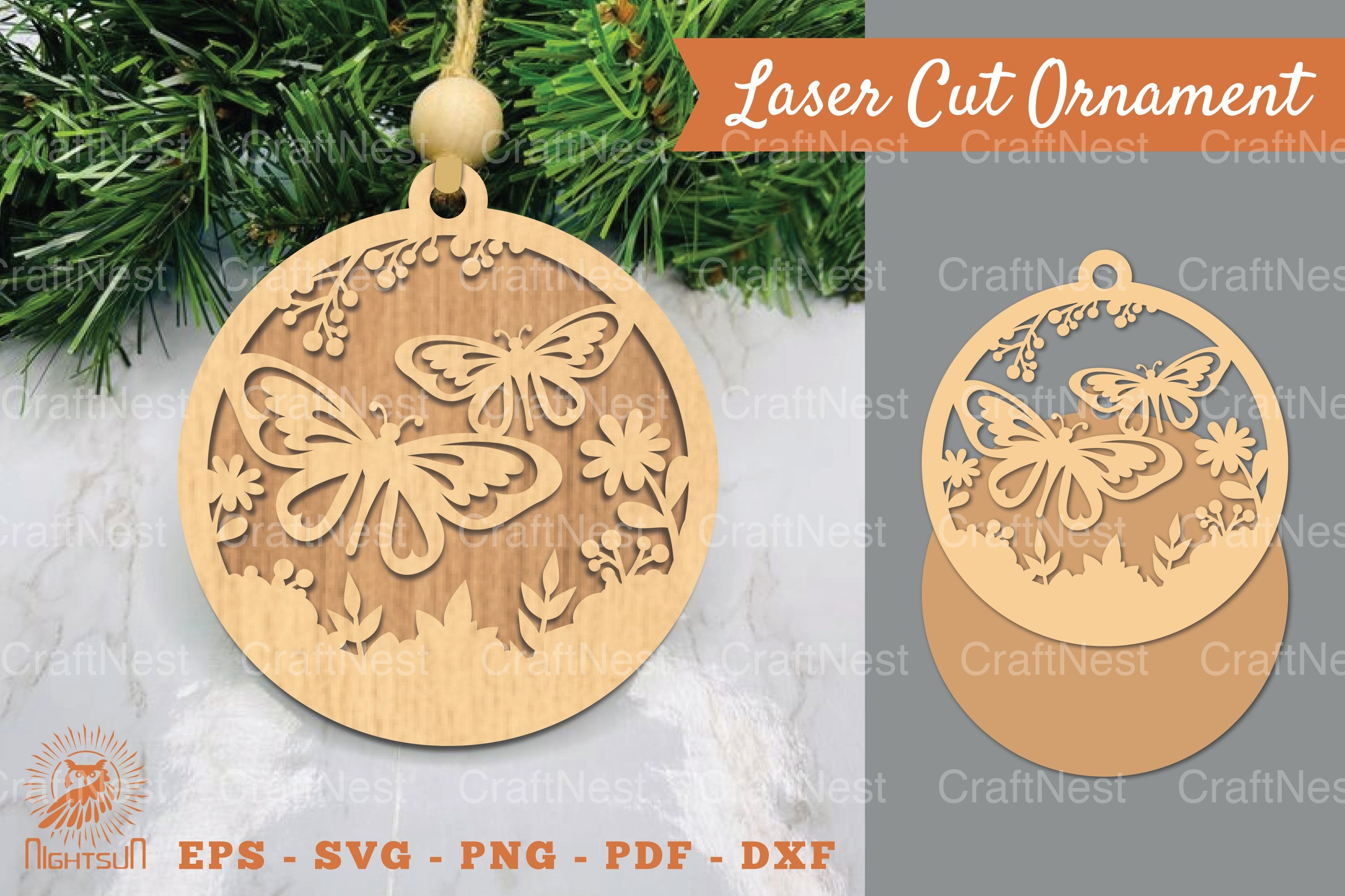 Butterfly Laser Cut Ornament Clipart Bundle - CraftNest - Digital Crafting and Art