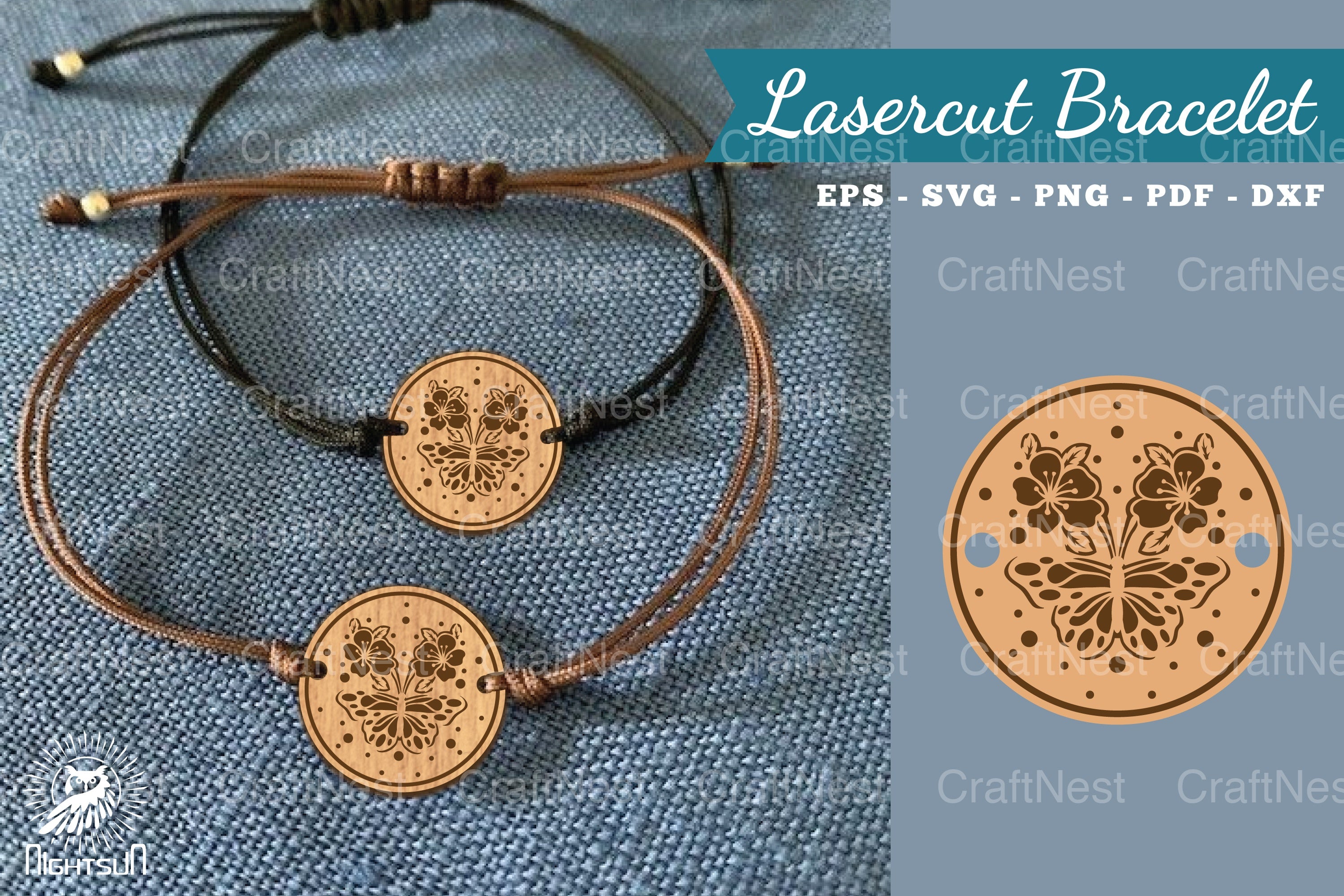 Butterfly Laser Cut Bracelet Design Bundle - CraftNest - Digital Crafting and Art