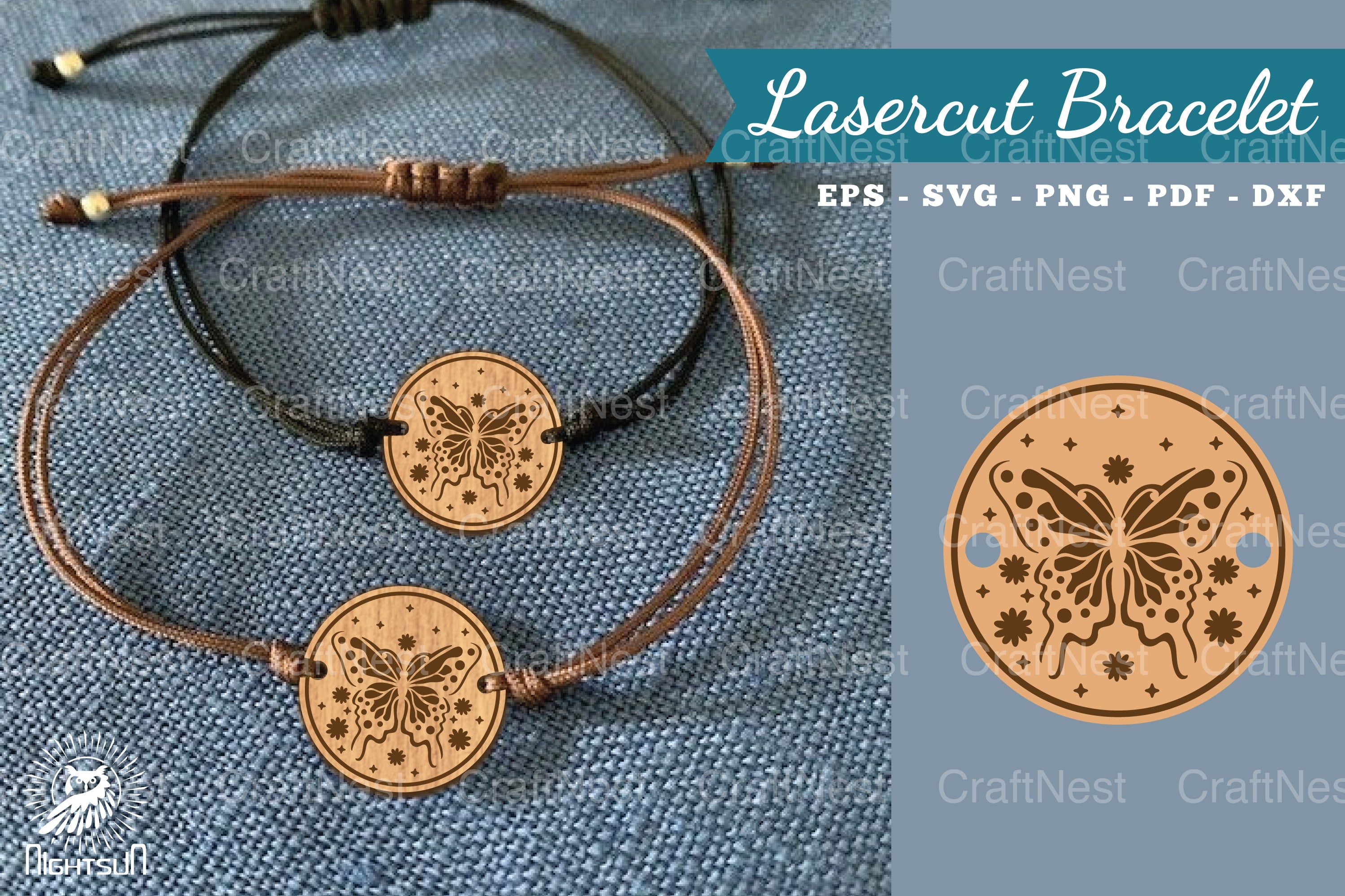 Butterfly Laser Cut Bracelet Design Bundle - CraftNest - Digital Crafting and Art