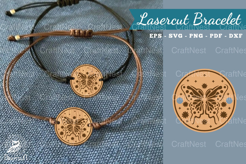 Butterfly Laser Cut Bracelet Design Bundle - CraftNest - Digital Crafting and Art