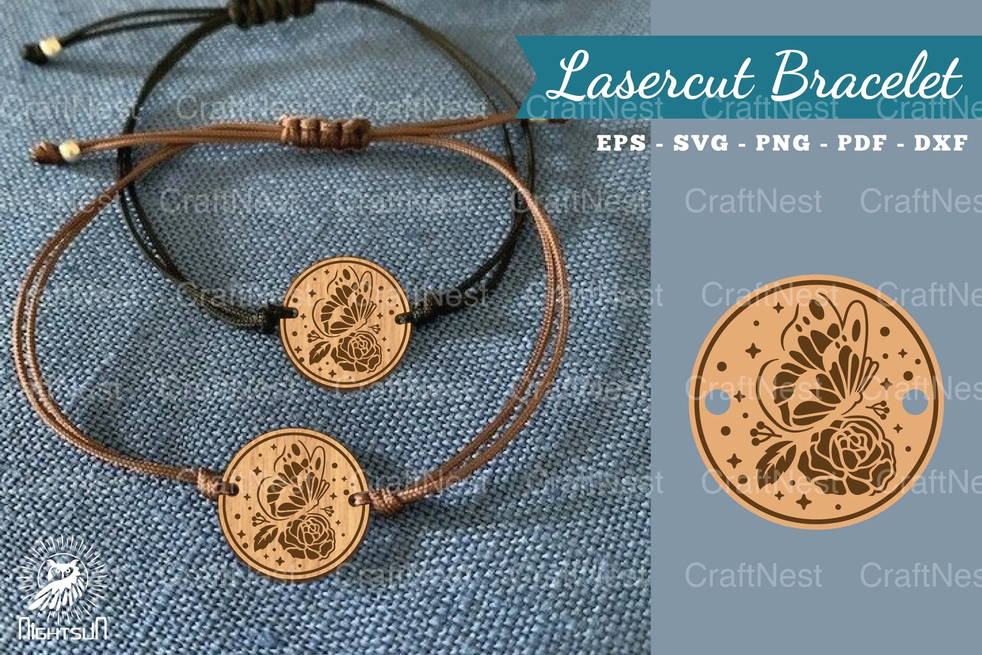 Butterfly Laser Cut Bracelet Design Bundle - CraftNest - Digital Crafting and Art