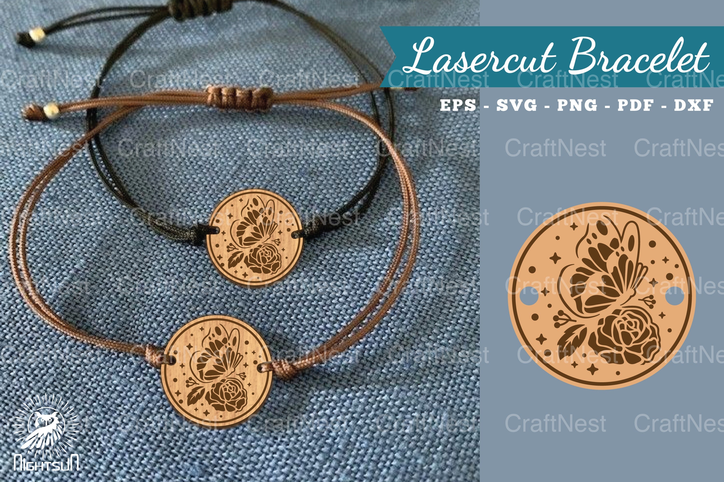 Butterfly Laser Cut Bracelet Design Bundle - CraftNest - Digital Crafting and Art