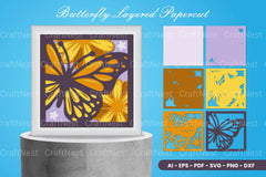 Butterfly Layered Papercut SVG Bundle - CraftNest - Digital Crafting and Art