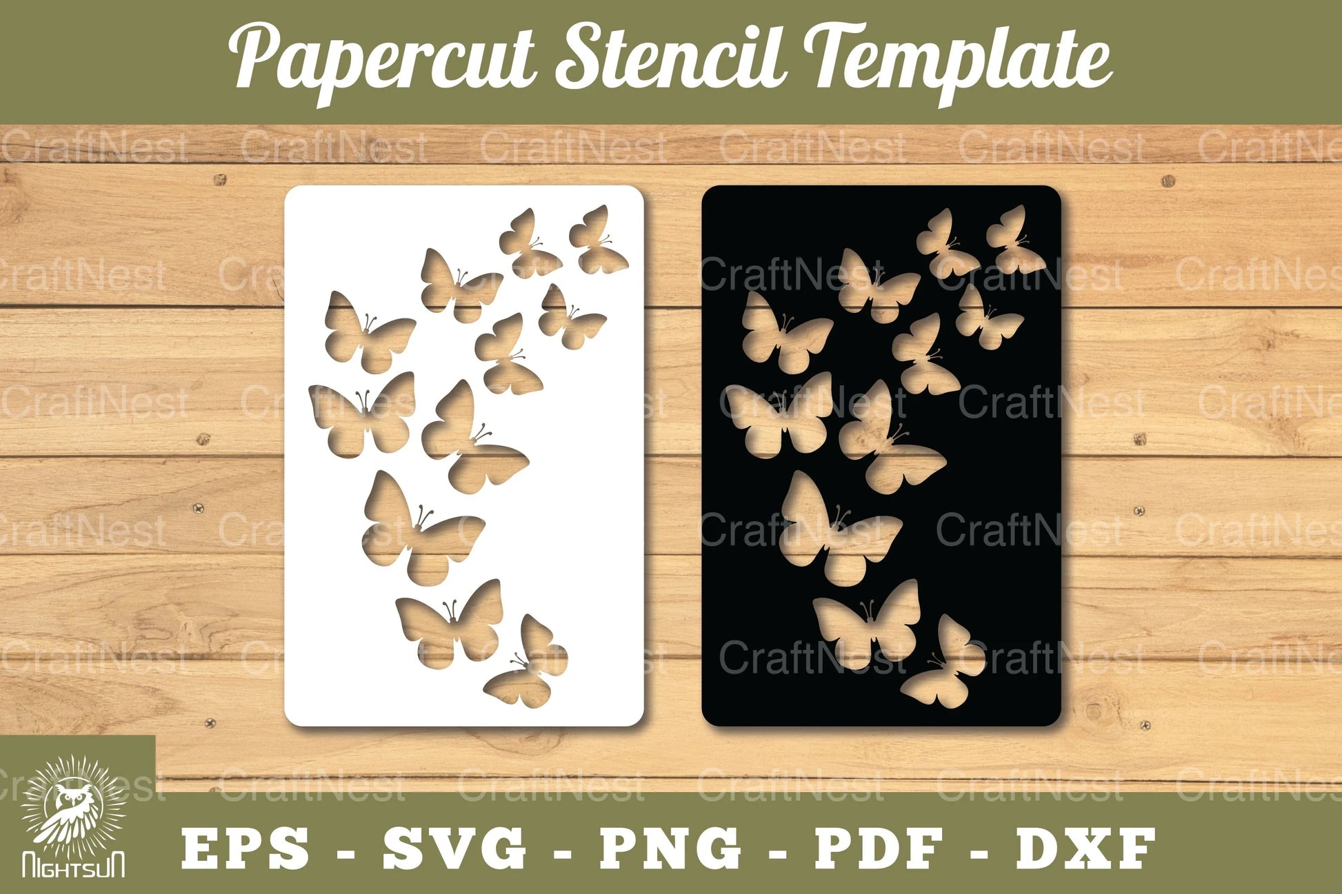 Butterfly Paper Cut Stencil Clipart Bundle - CraftNest - Digital Crafting and Art
