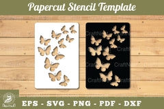 Butterfly Paper Cut Stencil Clipart Bundle - CraftNest - Digital Crafting and Art