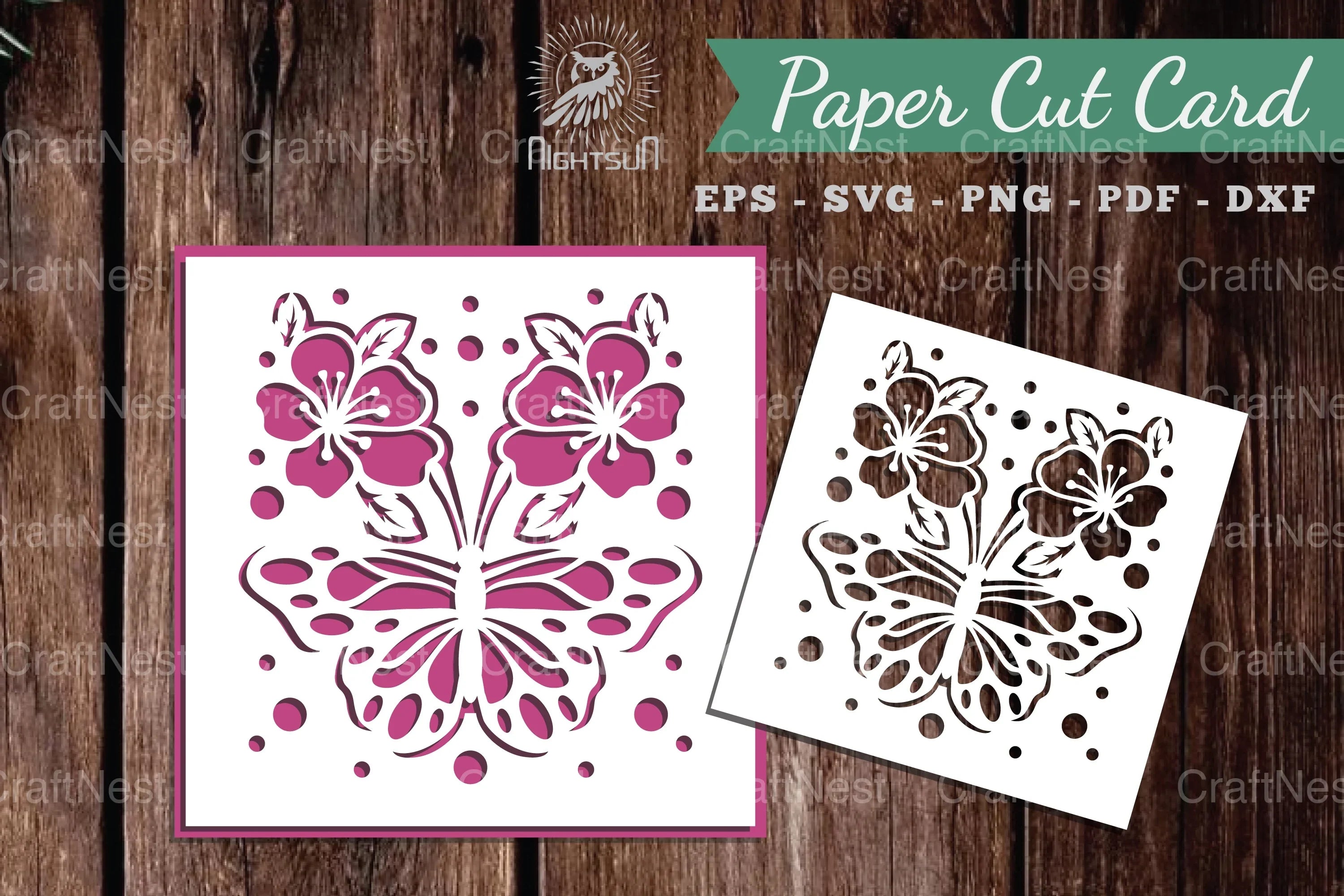 Butterfly Papercut Card SVG Bundle - CraftNest - Digital Crafting and Art