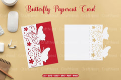 Butterfly Papercut Card SVG Bundle Clipart - CraftNest - Digital Crafting and Art