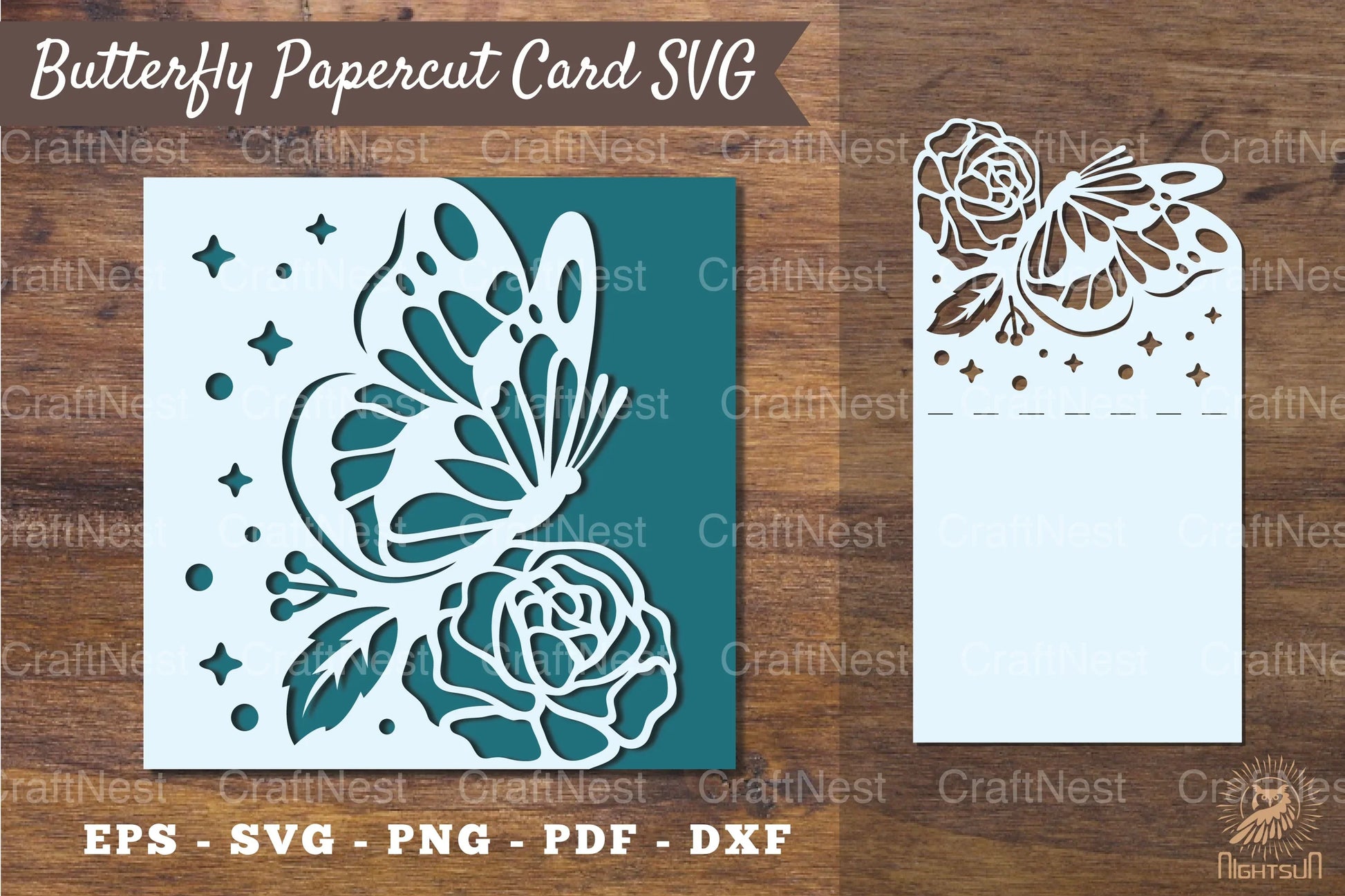 Butterfly Papercut Card Template Bundle - CraftNest - Digital Crafting and Art