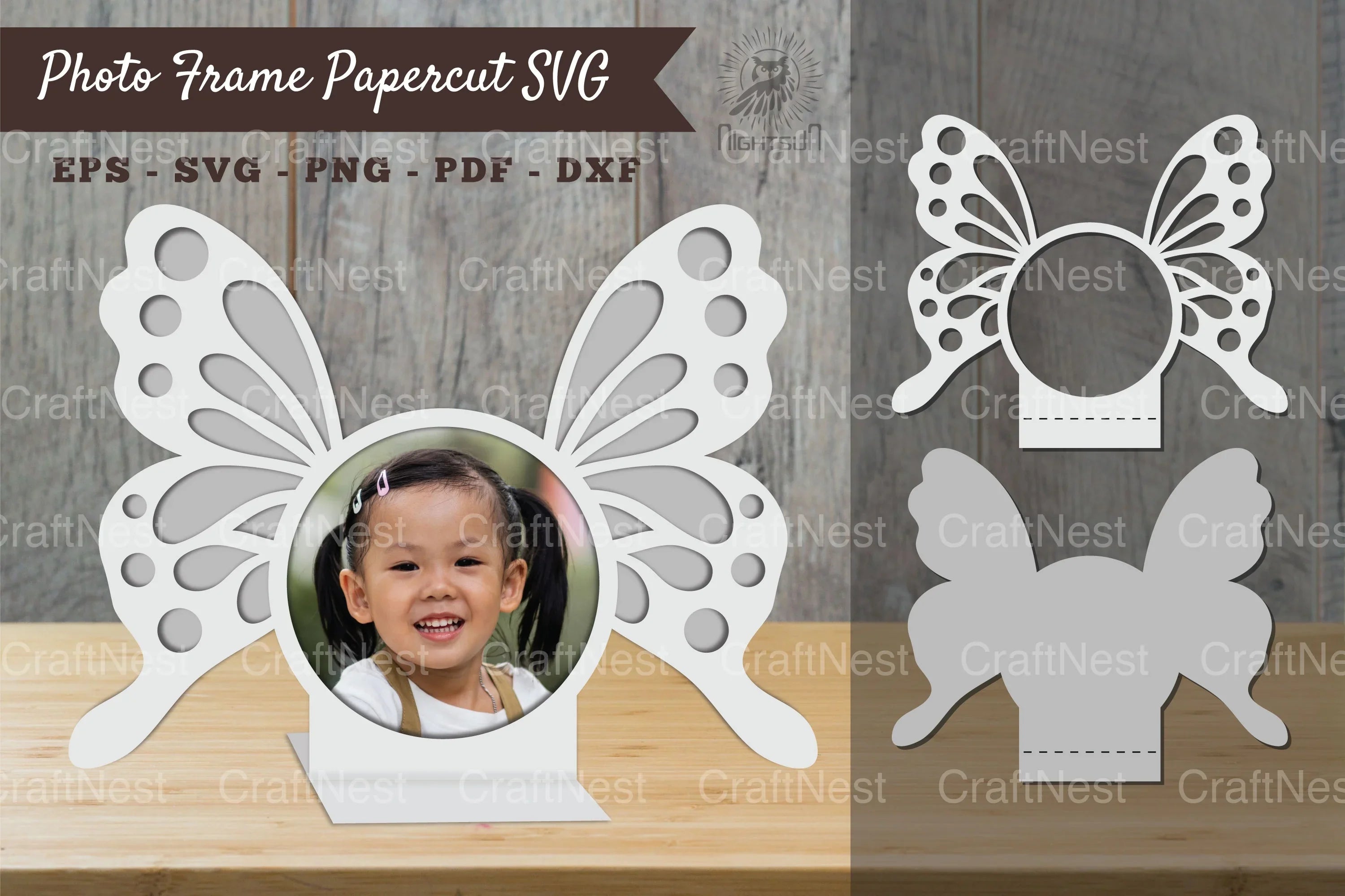 Butterfly Photo Frame Papercut SVG Bundle - CraftNest - Digital Crafting and Art