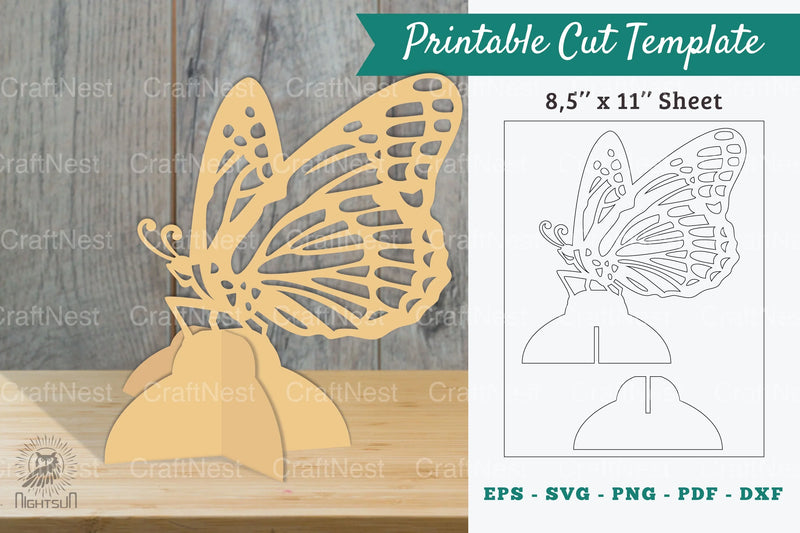 Butterfly Printable Cut Template Clipart Bundle - CraftNest - Digital Crafting and Art