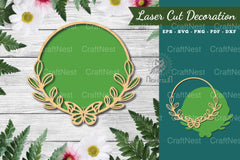 Butterfly Round Laser Cut Sign Clipart Bundle - CraftNest - Digital Crafting and Art