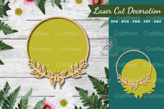 Butterfly Round Laser Cut Sign Clipart Bundle - CraftNest - Digital Crafting and Art