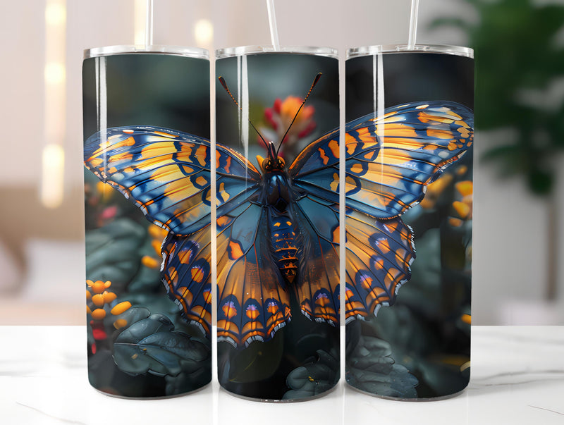 Butterfly Gardens 4 Tumbler Wrap - CraftNest - Digital Crafting and Art