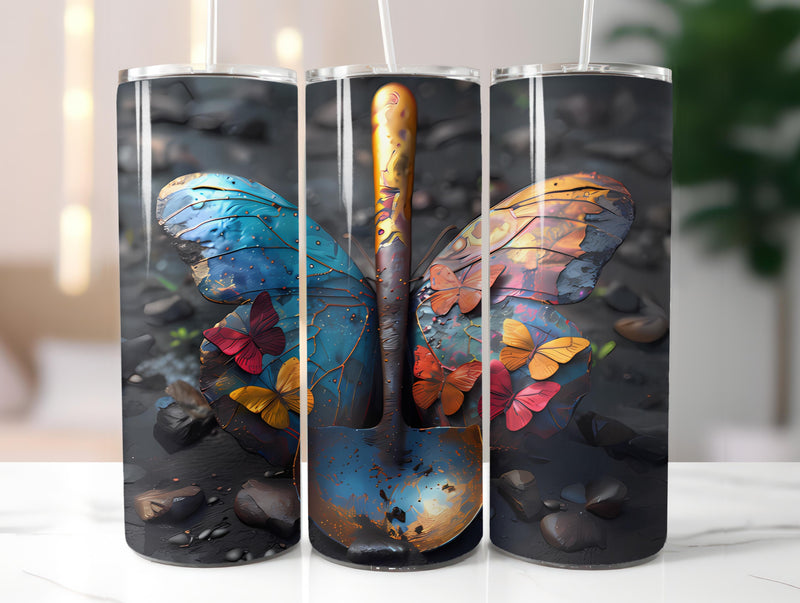 Butterfly Gardens 3 Tumbler Wrap - CraftNest - Digital Crafting and Art