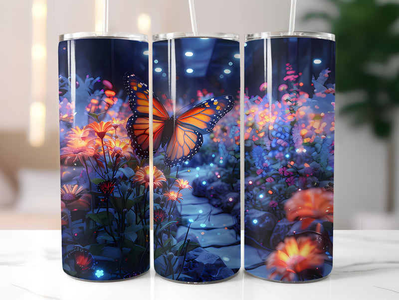 Butterfly Gardens 4 Tumbler Wrap - CraftNest - Digital Crafting and Art