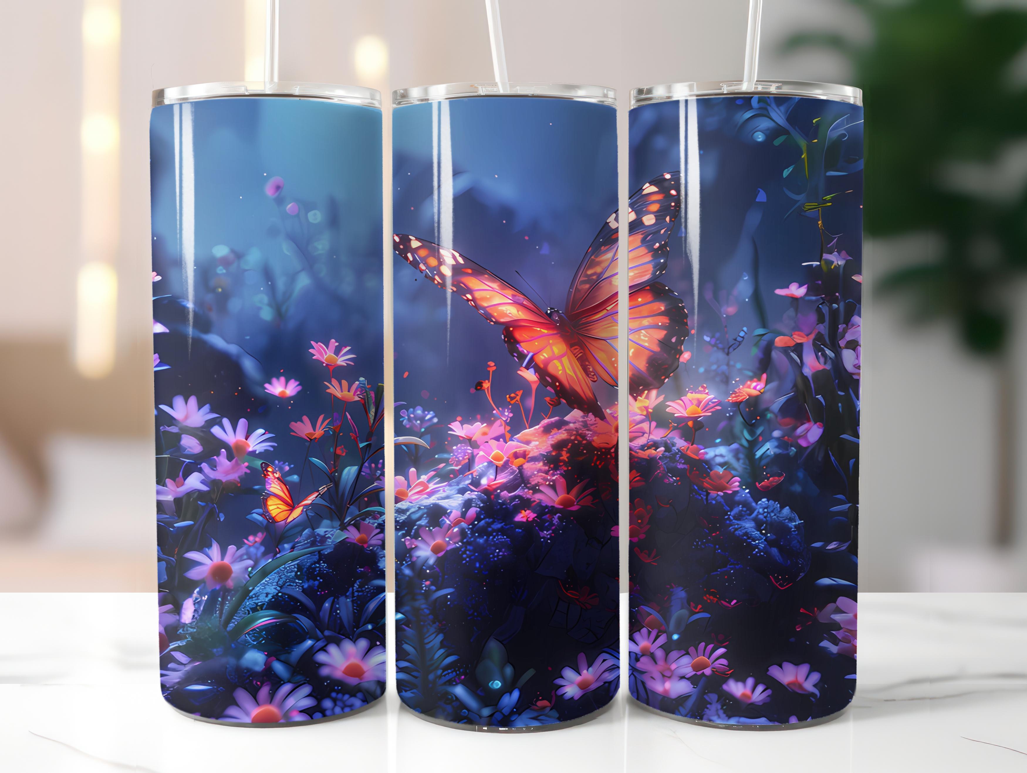 Butterfly Gardens 3 Tumbler Wrap - CraftNest - Digital Crafting and Art