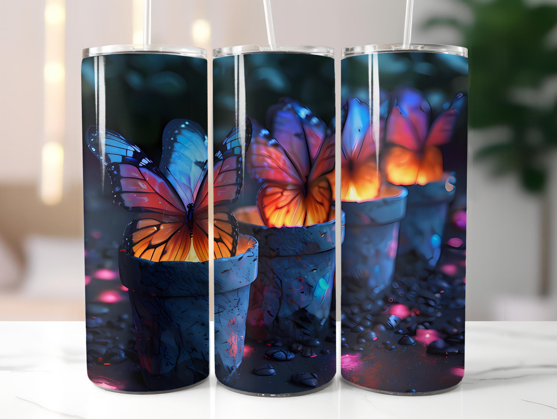 Butterfly Gardens 1 Tumbler Wrap - CraftNest - Digital Crafting and Art