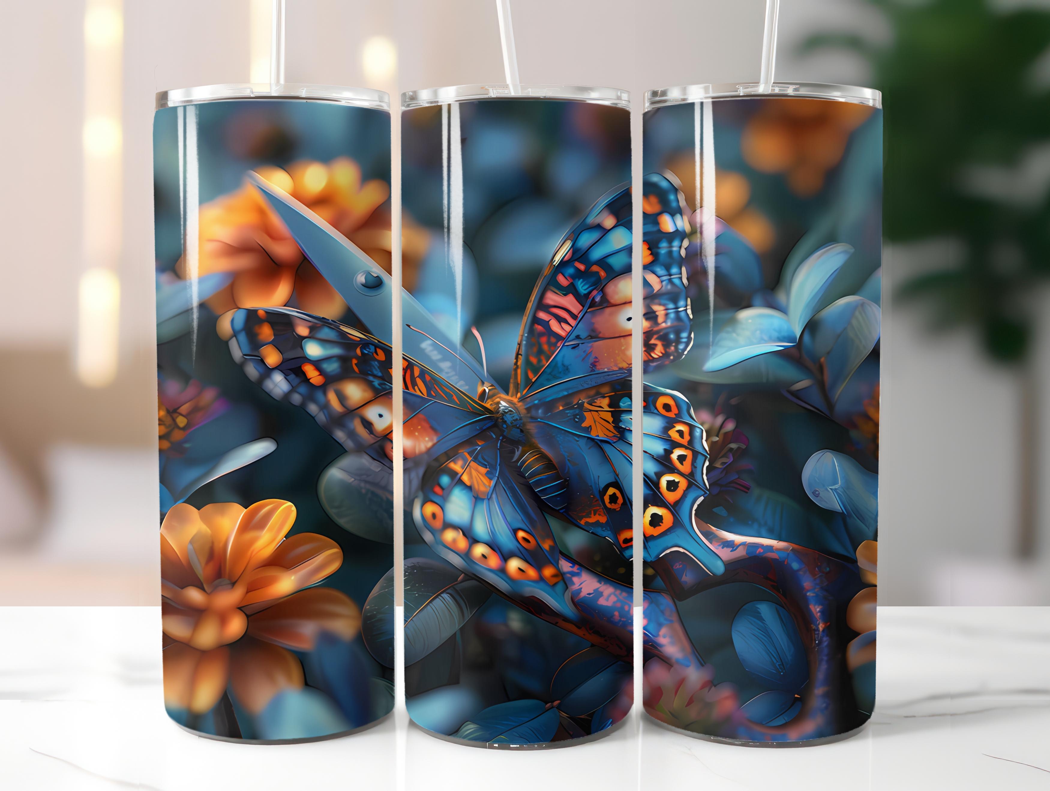 Butterfly Gardens 2 Tumbler Wrap - CraftNest - Digital Crafting and Art