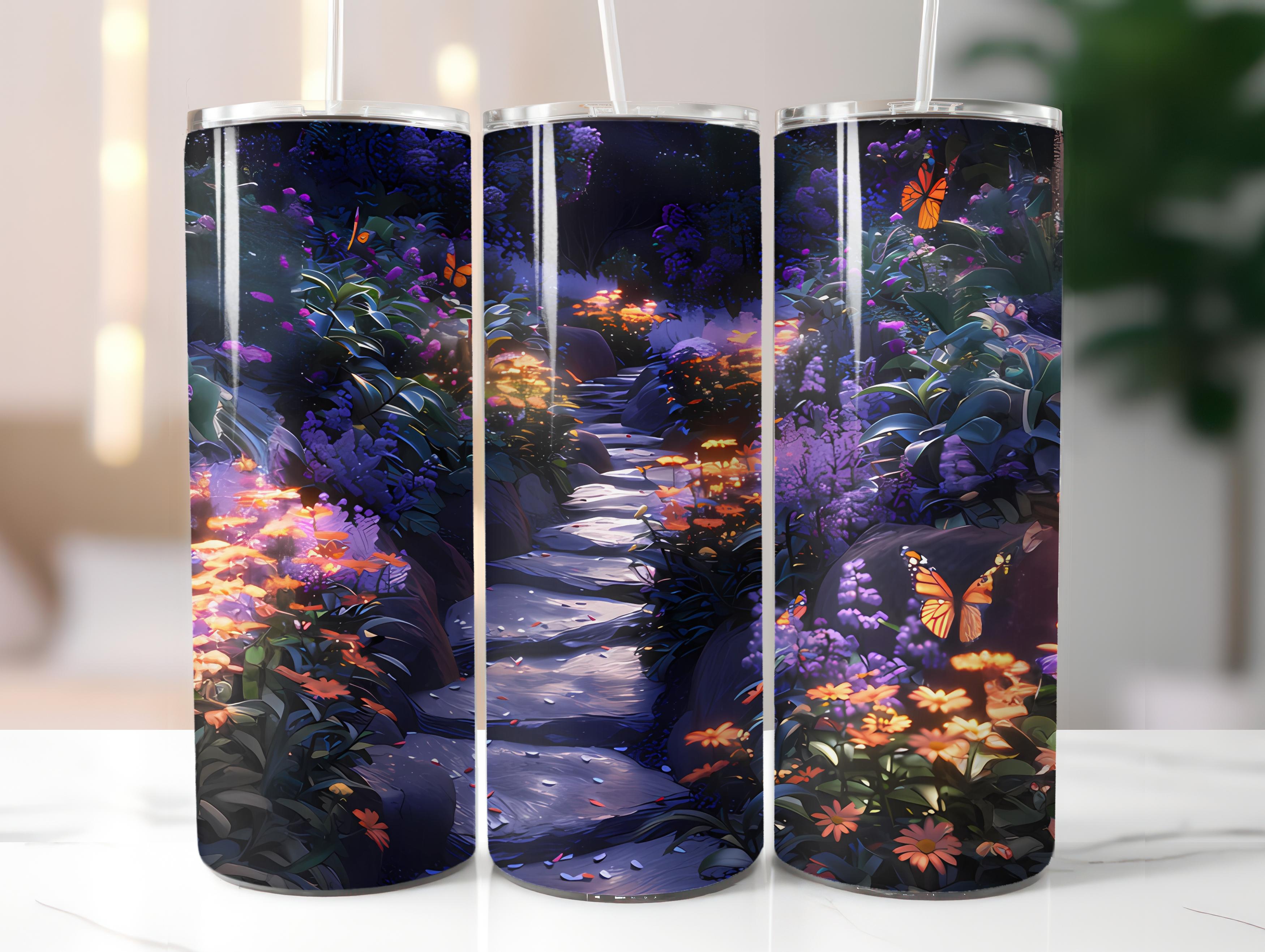 Butterfly Gardens 3 Tumbler Wrap - CraftNest - Digital Crafting and Art