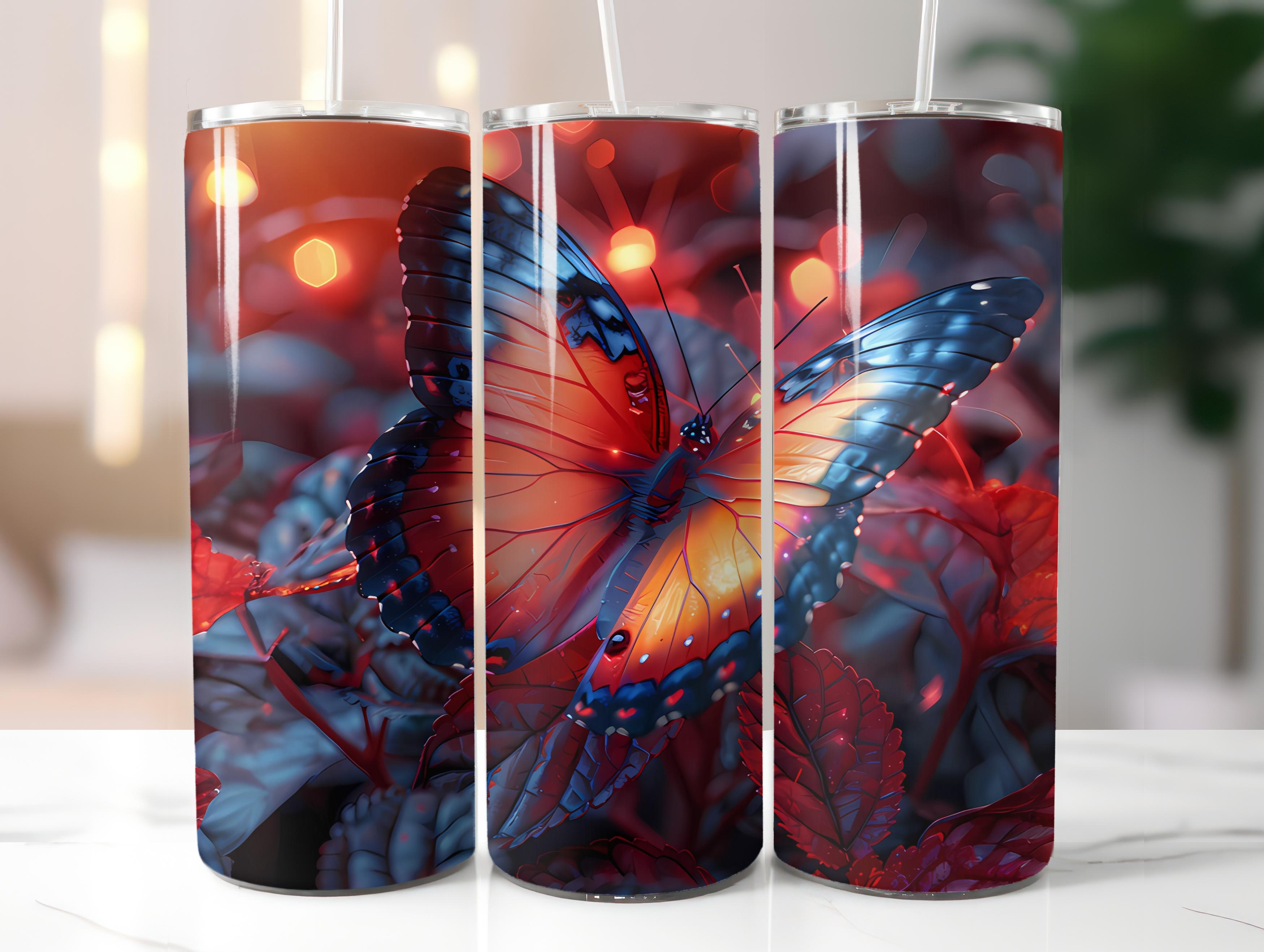 Butterfly Gardens 1 Tumbler Wrap - CraftNest - Digital Crafting and Art